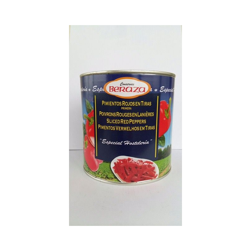 PIMIENTO MORRÓN TIRAS 1ª LATA 6/3Kg